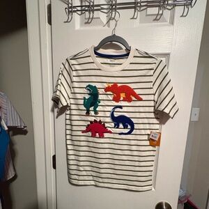 Gymboree Olive and White Striped Tee